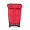 Toter 96 Gal. Red Hazardous Waste Caster Trash Can with Wheels and Lid Lock RMC96 - alternate 7